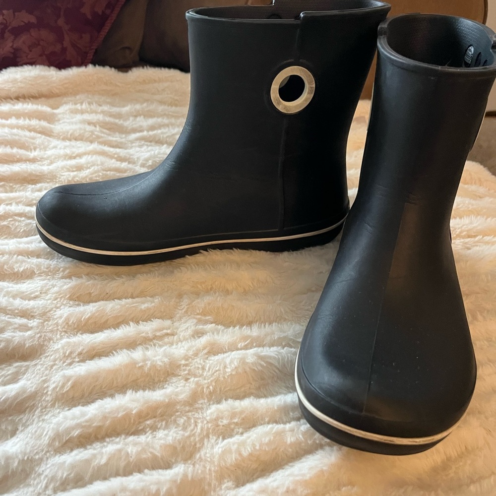 CROCS Black Rubber Garden / Rain Boots